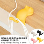 HASTHIP Desk Bag Hooks for Home and Office with Self Adhesive Design | 4 Pcs Cartoon Kitty Hangers