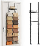 HASTHIP® Wall Hanging Bag Holder Carbon Steel Organizer Hook Rack, Door Back 10-Hook Design with Storage Shelf Space-Saving Over Door Hanging Storage Organizer for Bags, Hats, Bedroom