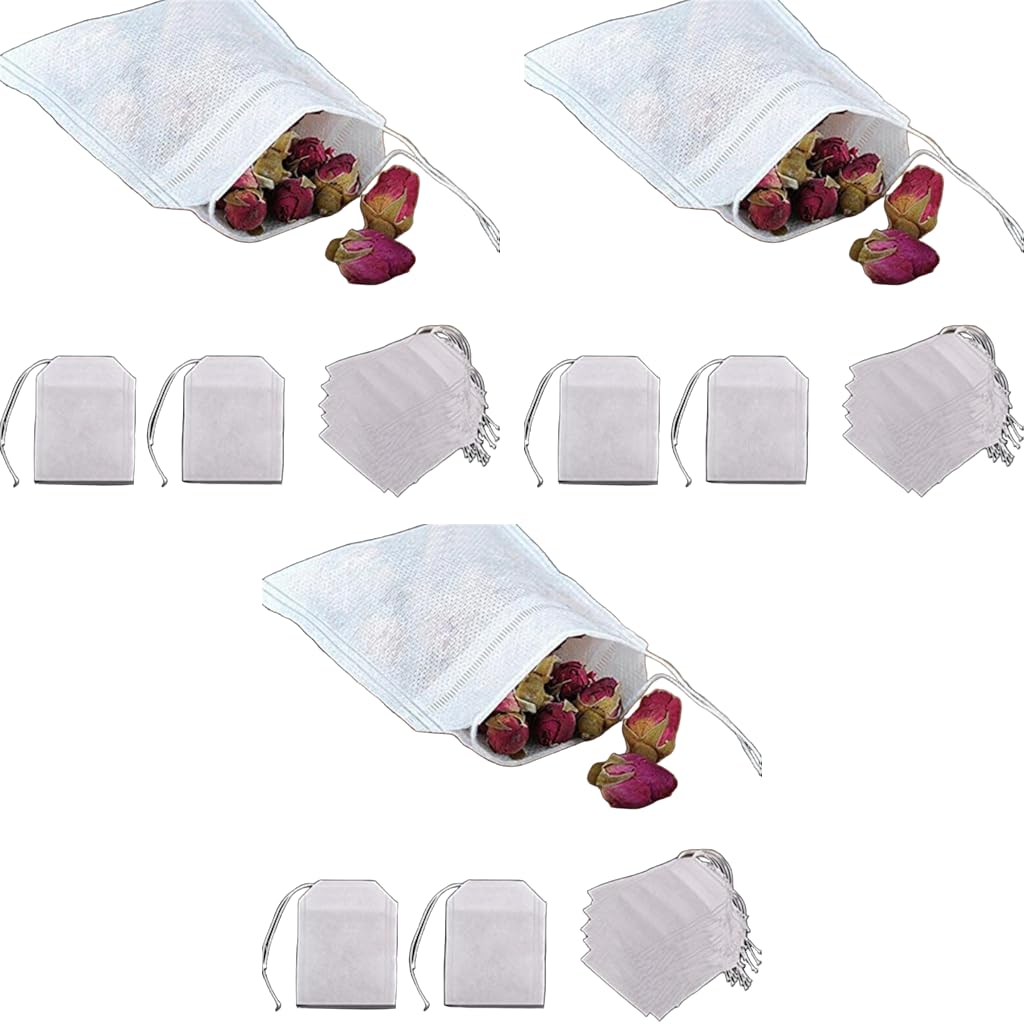 HASTHIP Tea Bags for Loose Leaf Tea featuring Drawstring Closure and 100 pcs 5.5x7cm | Non Woven Filter Bags