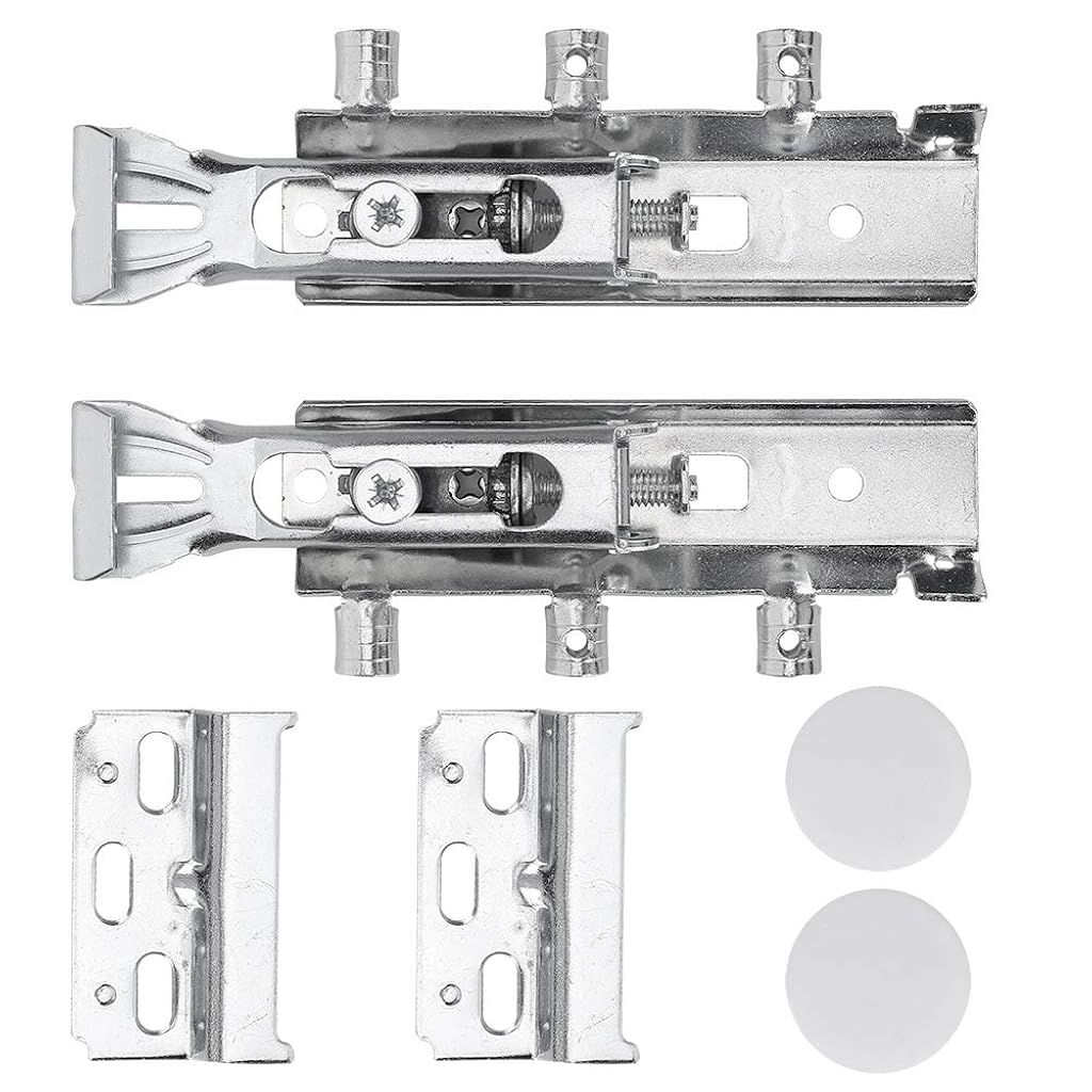HASTHIP® 2PCS Concealed Cabinet Hanger Universal Cupboard Wall Brackets Unit Heavy Duty Kitchen Wall Unit Cabinet Plates for Kitchen Bedroom Dinining Room Study-Metallic