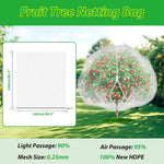 HASTHIP Fruit Tree Netting for Garden Plants 240x240cm with Zippered Access & Drawstring Closure