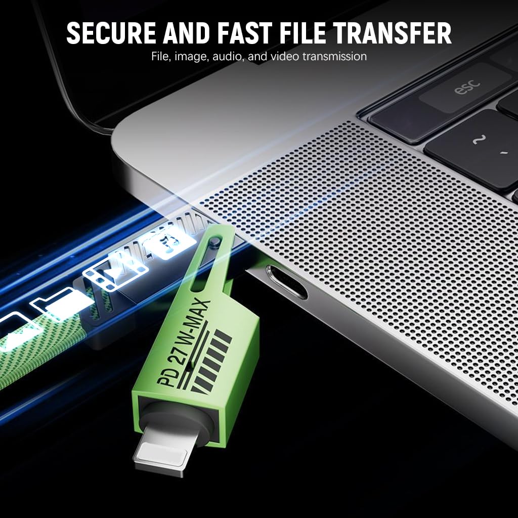 4 in 1 USB Cable Fast Charging Data Cable PD 65W 27W USB C Charger Wire for MacBook Pro