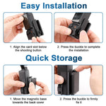 HASTHIP® Compatible with D-JI, Magnetic Wall Mount Folding Bracket for Pocket 3 Action Camera, Adjustable Magnetic Wall Holder, Ultra Strong Magnetic Base, Portable Outdoor Filming Accessories
