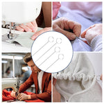 HASTHIP® 4 PCS Sewing Loop Turner Hook, 10.4 Inch Loop Turner Needle Hook with Latch Tongue Crochet ToolSewing Loop Turner Hook for Handmade Sewing Tools Silicone Beads Durable Metal