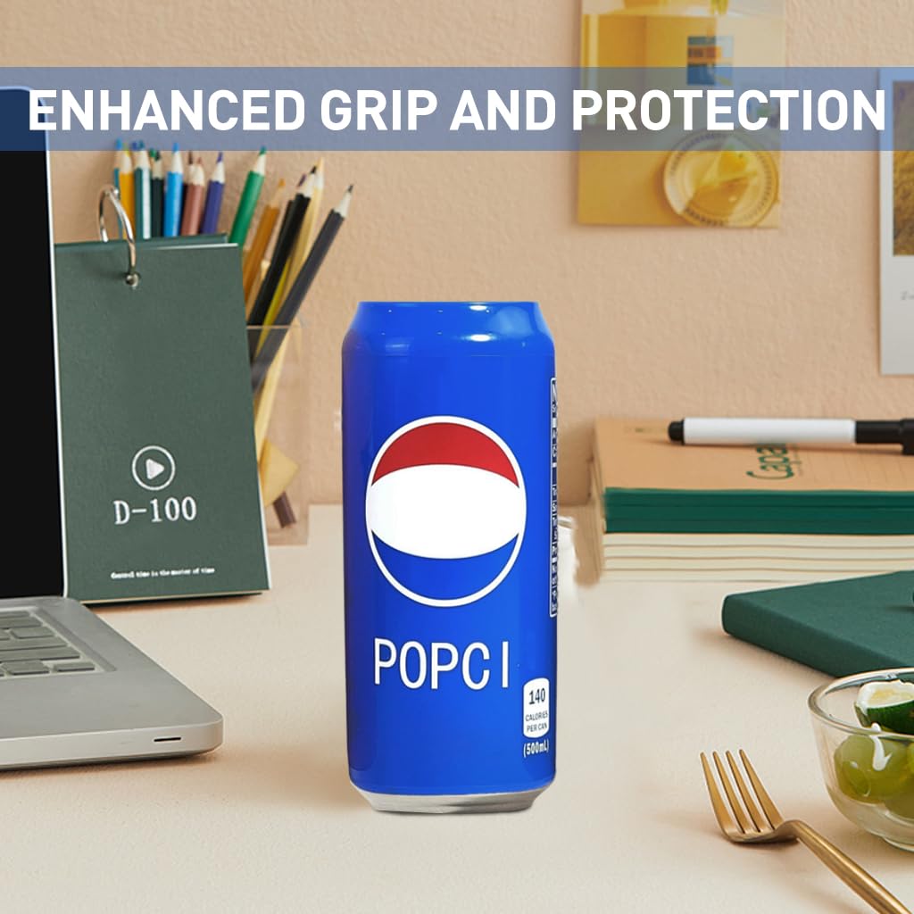 HASTHIP Beverage Can Sleeves for 500ml Drinks with Zip Top Wraps and Elastic Silicone | Anti Slip Reusable Design