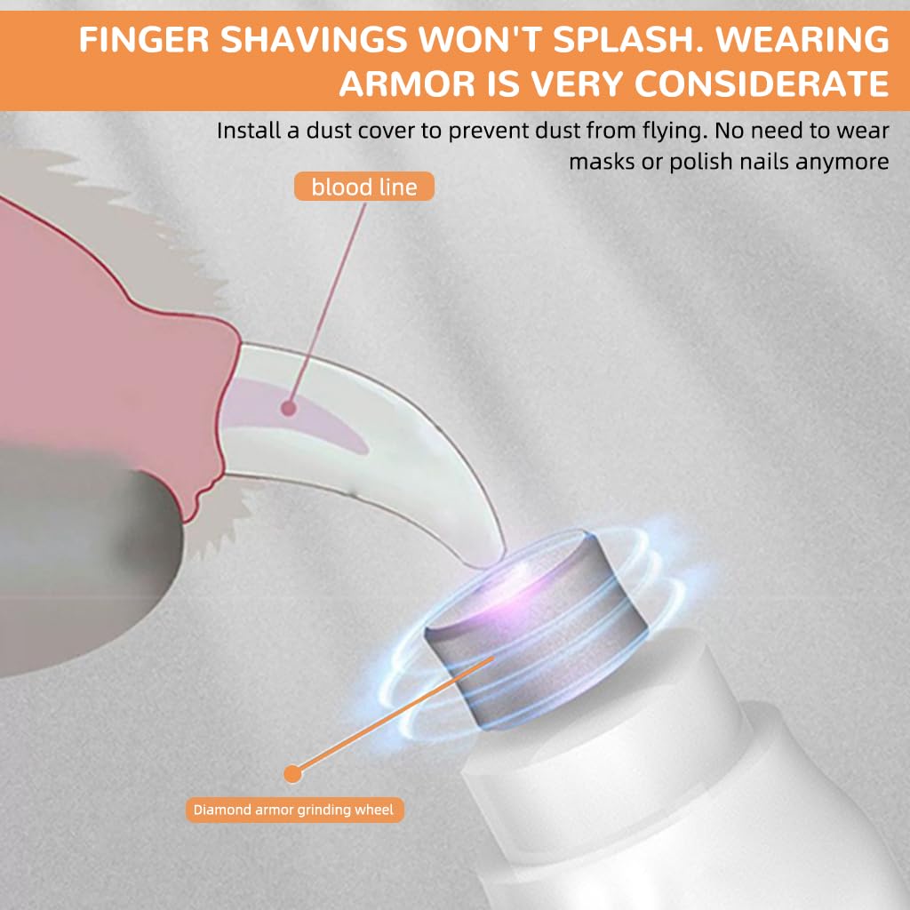 HASTHIP® Dog Nail Grinder, Silent Grooming Pro Nail Grinder