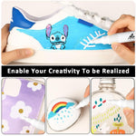 8 Pack White Paint Pen White Acrylic Permanent Marker White Mark Pens, 2mm Waterproof Smudge Resistant Quick Dry Mark Pens, for Plastic Leather Glass Stone Metal Canvas Ceramic Marker