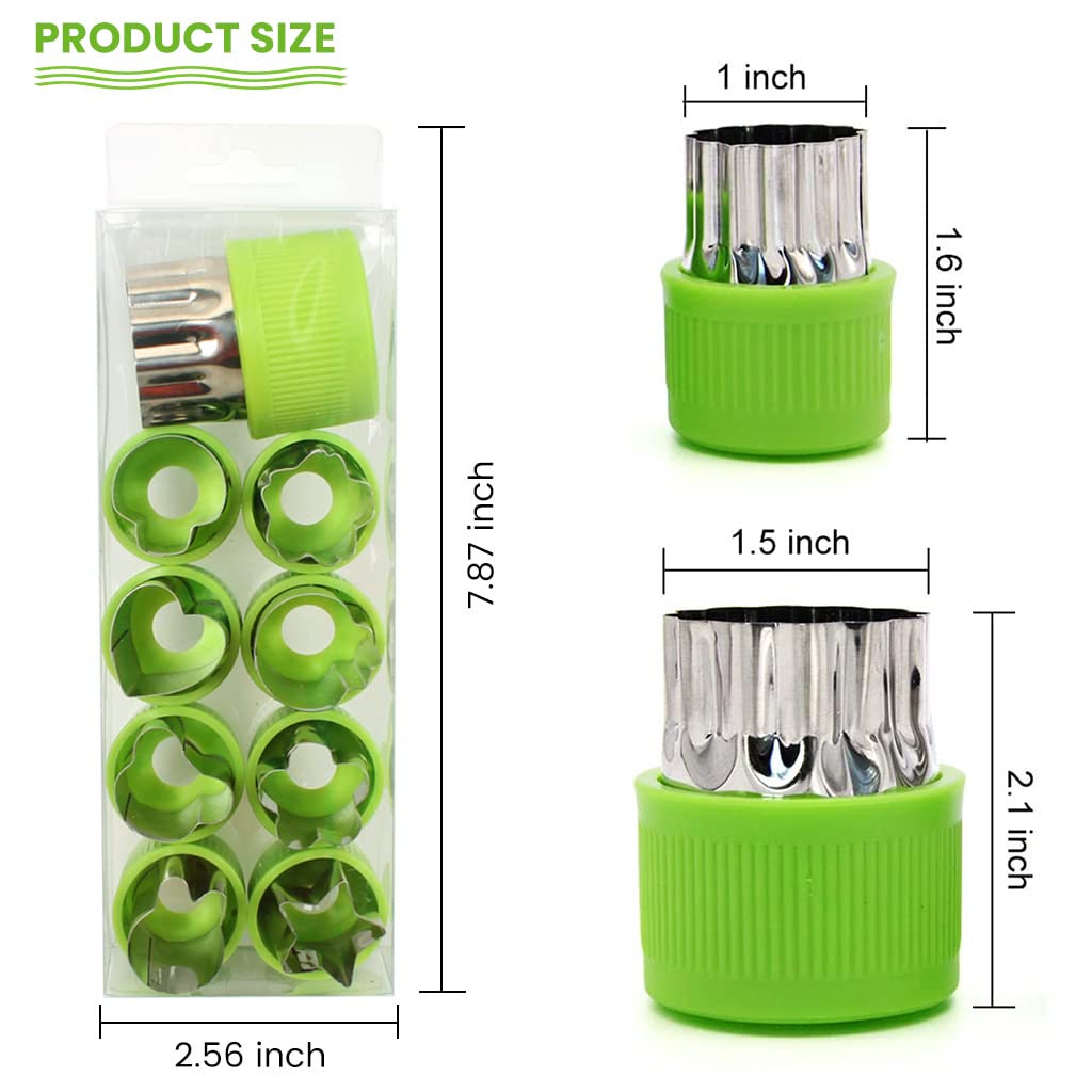 HASTHIP Fruit Vegetable Cookie Cutters Shapes Set for Kids with 30 pcs Stainless Steel Molds