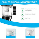 HASTHIP® Sink Drain Kit with Flexible Expandable P-Trap Pipe Tube Anti-Odor Bathroom 3 in 1 Plumbing Fits for 3-4.5 cm Hole Kitchen Sewer 3PCS