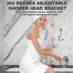 HASTHIP Shower Head Holder with 360° Adjustable Rotation and Self-Adhesive Suction Cup | Universal Wall Mount for Handheld Shower Heads