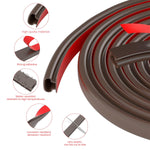 HASTHIP Door Seal Strip for Home and Office featuring Self Adhesive TPE Rubber 19.7 ft | Noise Reduction and Cuttable Design