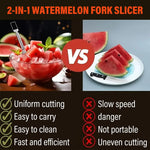 HASTHIP Watermelon Cutter 9.4 in for Easy Serving with Dual Head Design and Stainless Steel Fork