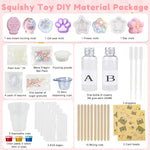 HASTHIP DIY Jelly Toy Silicone Mold Kit with 4 Cute Molds for Kids & Adults | Safe Platinum Cure Silicone Craft Set