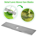 HASTHIP Metal Lawn Mower Saw Blades 12 inch for Efficient Grass Cutting | Stainless Steel Replacement Set of 2