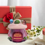 HASTHIP Silicone Resin Mold for DIY Mushroom House Jar with Lid featuring Roof Chimney Design