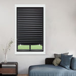 HASTHIP Blinds for Windows for Home and Office with No Drill Clip Up Design 60cm x 150cm | Black Non Woven Blackout Shade