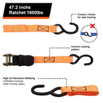 HASTHIP Ratchet Straps for Secure Cargo Transport featuring Double S Hooks and 1600lb Strength
