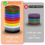 HASTHIP 3D Pen Filaments 10 Rolls 32.8ft Each for 3D Drawing with Low Temperature PCL | 10 Colors
