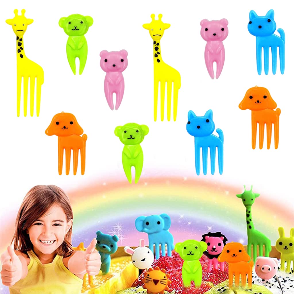 HASTHIP Dessert Fruit Forks for Kids 30 pcs with Safe Rounded Tips | Food Grade Plastic