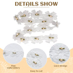 HASTHIP Lace Ribbon Trim for Crafts and Saree Borders featuring Bow Flowers 5.5 cm Width | White Decorative Lace for DIY and Gift Wrapping