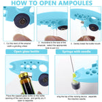 Ampule Cutter with 5 Replaceable Grinding Wheels, Ampoule Cutter for Doctors, Glass Bottle Cutter, Ampule Breaker, Suitable for Home Daily or Medical Use, Cut The Ampoule (Blue)