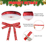 HASTHIP Christmas Ribbon Roll for Gift Wrapping with Merry Print 25 Yard 1cm Red | Holiday Crafts and Decorations