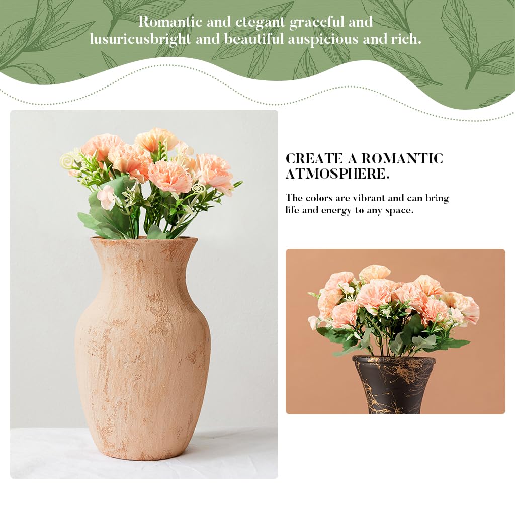 2Pcs Carnation Artificial Flowers for Vase Decoration Home Decor Items Plastic Flowers Decoration Fake Flowers for Home, Living Room, Festival, Party, Wedding Decor, DIY, No Vase or Basket