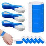 HASTHIP Paper Wristbands for Events with Self Adhesive Closure and 300 Count Blue Set | Waterproof 25cm Bands for Concerts and Parties