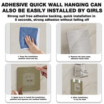 HASTHIP Washbasin Hooks for Wall with Stackable Holding System 2PCS Stainless Steel | Self Adhesive Bathroom and Kitchen Storage