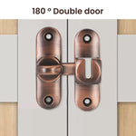HASTHIP Door Latch Lock 90 Degree for Gate and Cabinet with Rugged Zinc Alloy | 2PCS Set