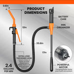HASTHIP® Electric Oil Transfer Pump Long Nozzle Electric Siphon Pump for Gas, Fuel, Diesel, Battery Operated Portable Oil Transfer Pump