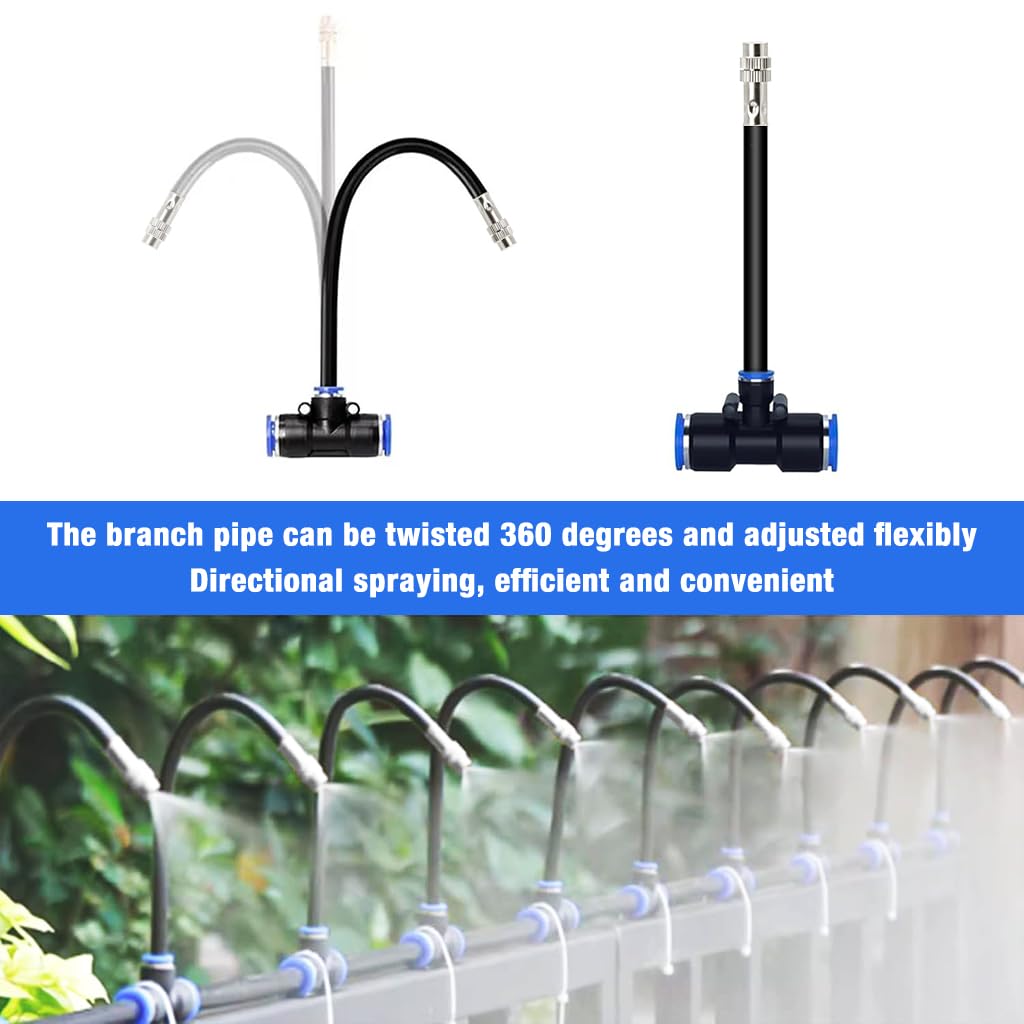 HASTHIP Automatic Garden Watering System for Outdoor Plants with 15m Pipe and Tee Connector | PE Slow Drip Irrigation Kit
