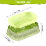 HASTHIP Garden Seed Sprouter Tray for Wheatgrass and Cat Grass 19 x12.5 x5 cm with Double Layer ABS Design