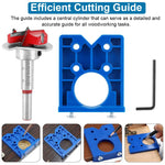 HASTHIP® 35mm Hinge Jig Drill Bits Sets, Concealed Hinge Jig Drill Bit Guide Sets, Door Hinge Boring Jig Hole Saw Cutter Concealed Hinge Jig with Bits Positioner for Cabinet Hinge Mounting Plate