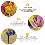 HASTHIP Garden Windmills for Outdoor Decor with 9.24 in Diameter & Butterfly Charm | PVC Construction