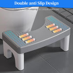 HASTHIP Toilet Stool for Natural Posture with 6 Foot Massager Rollers and Anti Slip Surface 40x21x17cm