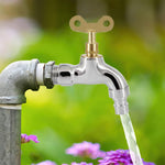 HASTHIP Lockable Faucet for Outdoor Spigots with 2 in 1 Key Valve and Zinc Alloy Body | Prevent Water Theft