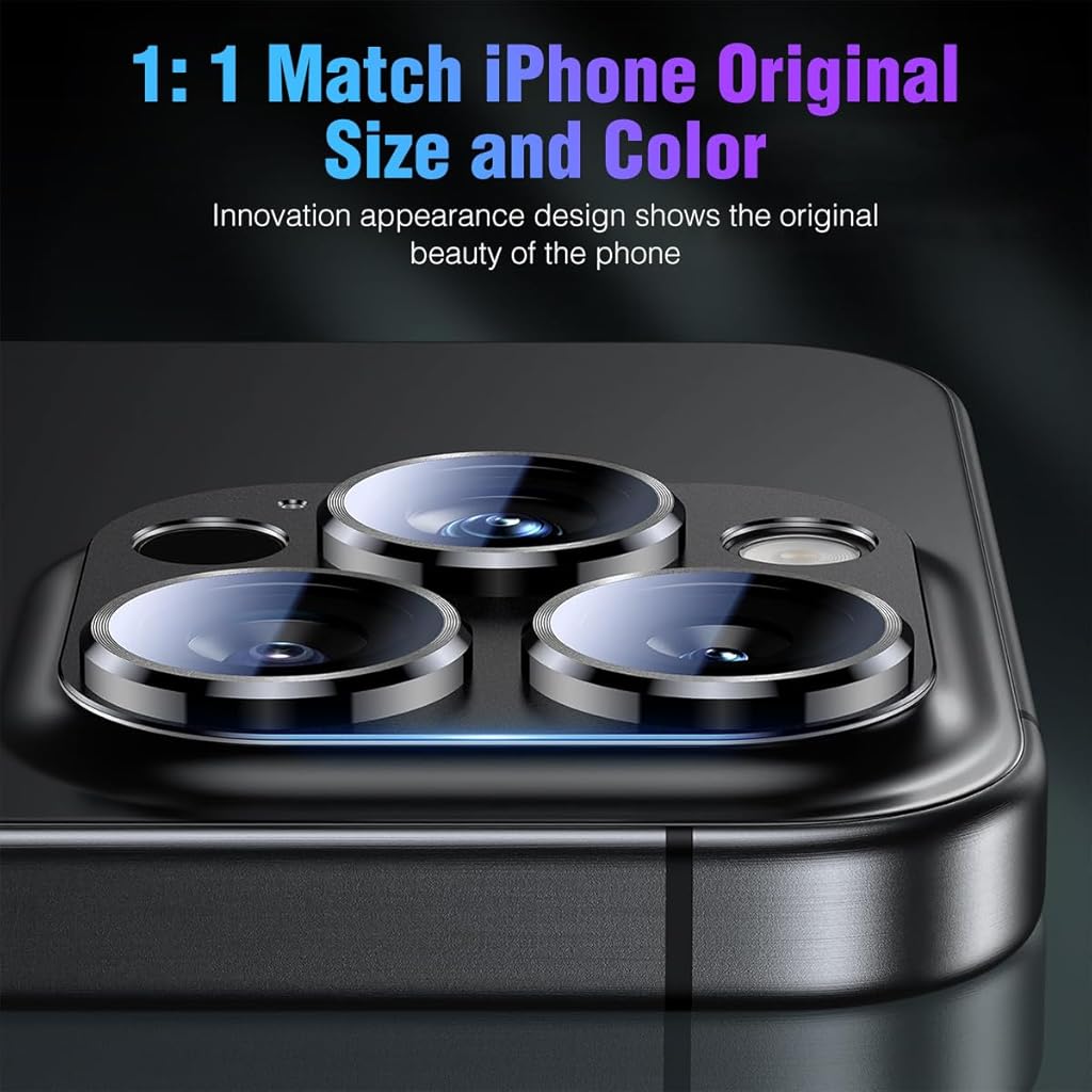 HASTHIP® Camera Lens Protector for i Phone 16 Pro Max Full Coverage Scratch-proof HD Lens Cover Universal Camera Lens Cover for Most Phone Case Phone Camera Lens Protector for i Phone 16 Pro Max
