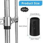HASTHIP Pipe Clips for Wire Shelving and Pipe Fastening 30 pcs featuring Snap On Lock Clips | ABS Plastic Holders for 1 Inch Metal Poles