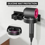 HASTHIP Wall Hair Dryer Organizer for Bathroom with Cable Management Knob | Carbon Steel Storage Rack