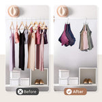 HASTHIP Rotatable Tie Organizer for Closet Storage with 8 Hooks | Space Saving 3PCS Set