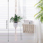 HASTHIP Macrame Plant Hanger for Indoor and Outdoor Decor with Metal Loop Ring | Cotton Woven Tassel Style