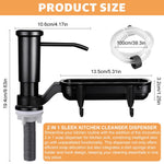 HASTHIP® Mesen Dish Soap Dispenser for Kitchen Sink Dispenser, Countertop Soap Dispenser Pump with Storage Rack 40" Extension Tube kit,