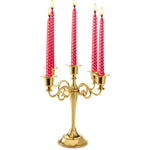 HASTHIP Candle Stand for Home Decor with 5 Arm Candelabra Design in Golden Metal | Dining Table Centerpiece