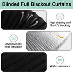 HASTHIP Blinds for Windows for Home and Office with No Drill Clip Up Design 60cm x 150cm | Black Non Woven Blackout Shade