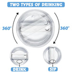 HASTHIP 40 oz Tumbler Lid Replacement for Stanley Cup with Straw Hole and Spill Proof Seal | 2 Pack Clear BPA Free Covers