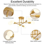 HASTHIP 6-Light Modern Metal Flush Mount Ceiling Light, E27