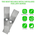 HASTHIP Metal Lawn Mower Saw Blades 12 inch for Efficient Grass Cutting | Stainless Steel Replacement Set of 2