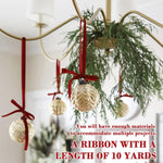 HASTHIP Red Velvet Ribbon Roll for Gift Wrapping and DIY Crafts featuring 10 Yards Length | 1.5 cm Wide Flocking Decorative Ribbon in Vibrant Red