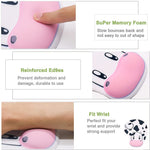HASTHIP® Alfombrilla de Ratón Ergonómica con Reposamuñecas,Base Antideslizante de Goma PU,Diseño Masaje y Espuma Viscoelástica Suave y Cómoda para Oficina Juego Portátil